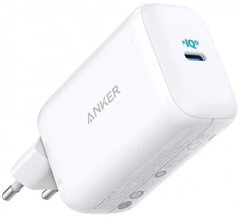 Сетевое зарядное устройство Anker PPort 3 Pod A2712 65W=1P б/к WT - фото №10