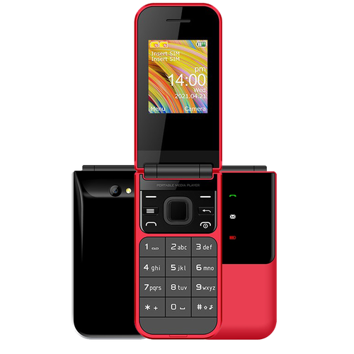 Телефон UNIWA F2720 Flip, 2 SIM, красный