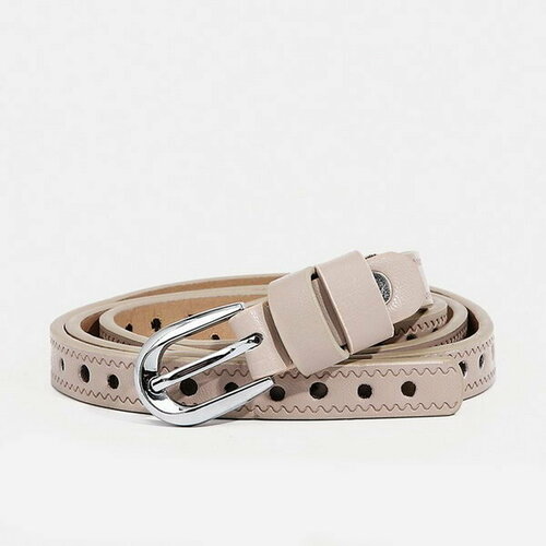 фото Ремень сима-ленд, размер 110, бежевый сима-лэнд