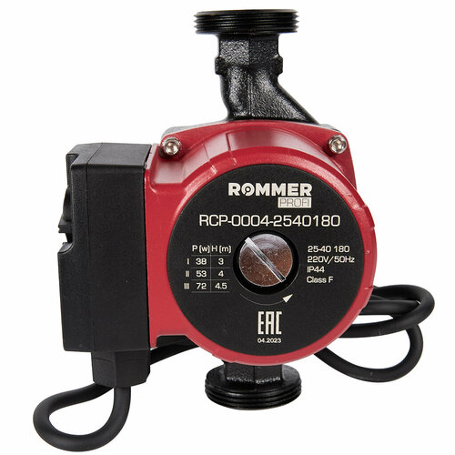 Циркуляционный насос Profi 25/40-180 ROMMER RCP-0004-2540180 циркуляционный насос 25 40 130 rommer арт rcp 0002 2541301