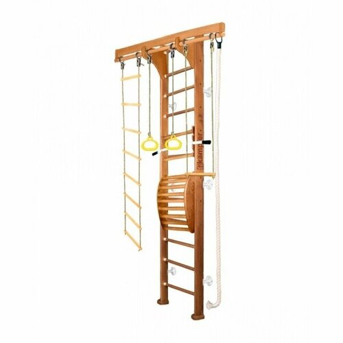 Шведская стенка Kampfer Wooden ladder Maxi Wall 3 м №2 Ореховый (белый)