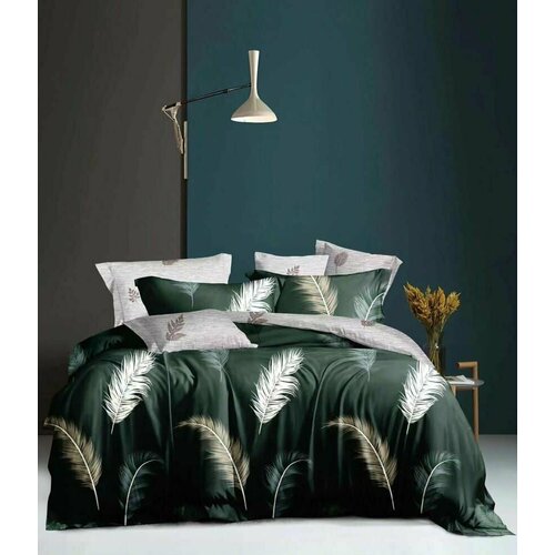 Комплект постельного белья FUANNA, Поплин, Семейный, наволочки 70x70 (2шт)50x70(2шт), пододеяльник на молнии, простыня на резинке