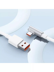 Кабель Xiaomi USB - Type-C 6A 1,5м L-штекер, белый