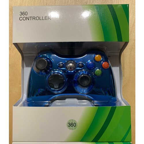 Джойстик геймпад проводной для игровой приставки Xbox 360 и ПК синий блеск 179000₽