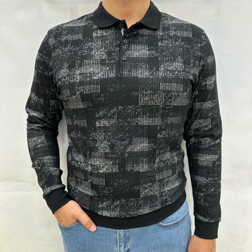 Поло Caporicco, размер 4XL, черный, серый