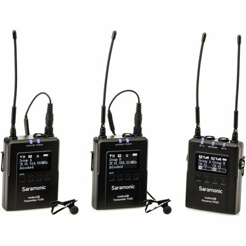 Радиосистема Saramonic UwMic9s Kit2 (RX9S+TX9S+TX9S) A01868 радиосистема saramonic uwmic9 tx9 sprx9 петличная с 1 передатчиком и 1 приемником с держателем смартфона
