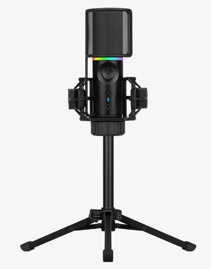 Микрофон со штативом Streamplify MIC TRIPOD MIC-48-RGB-TP-BK