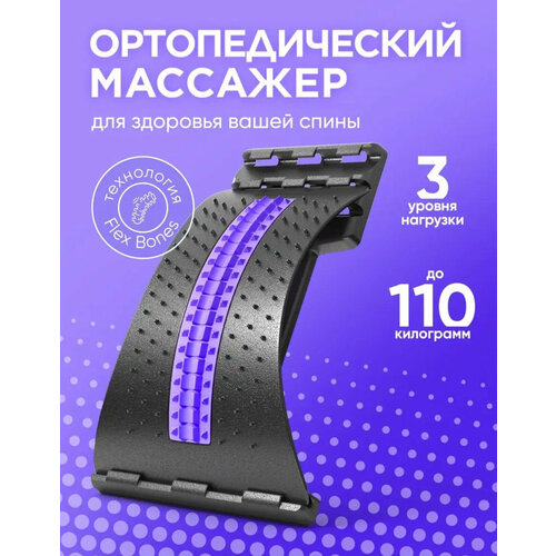 Массажер для спинымостик для растяжки PREMIUM 3 уровня нагрузки фиолетовая вставка DASWERK 680036 699₽