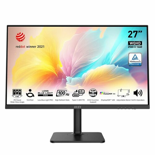 27" Монитор MSI MD272QXP, IPS, 2560x1440, 100 Гц черный