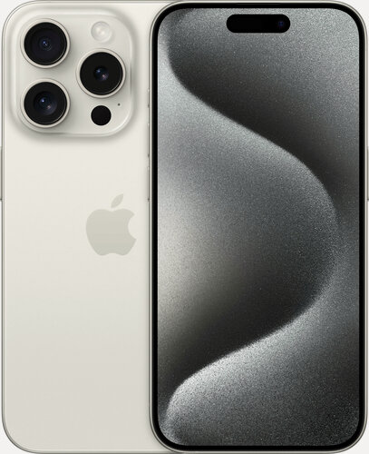 Изображение товара Смартфон Apple iPhone 15 Pro 512 ГБ, Dual nano SIM, White Titanium Titanium (Белый титан)