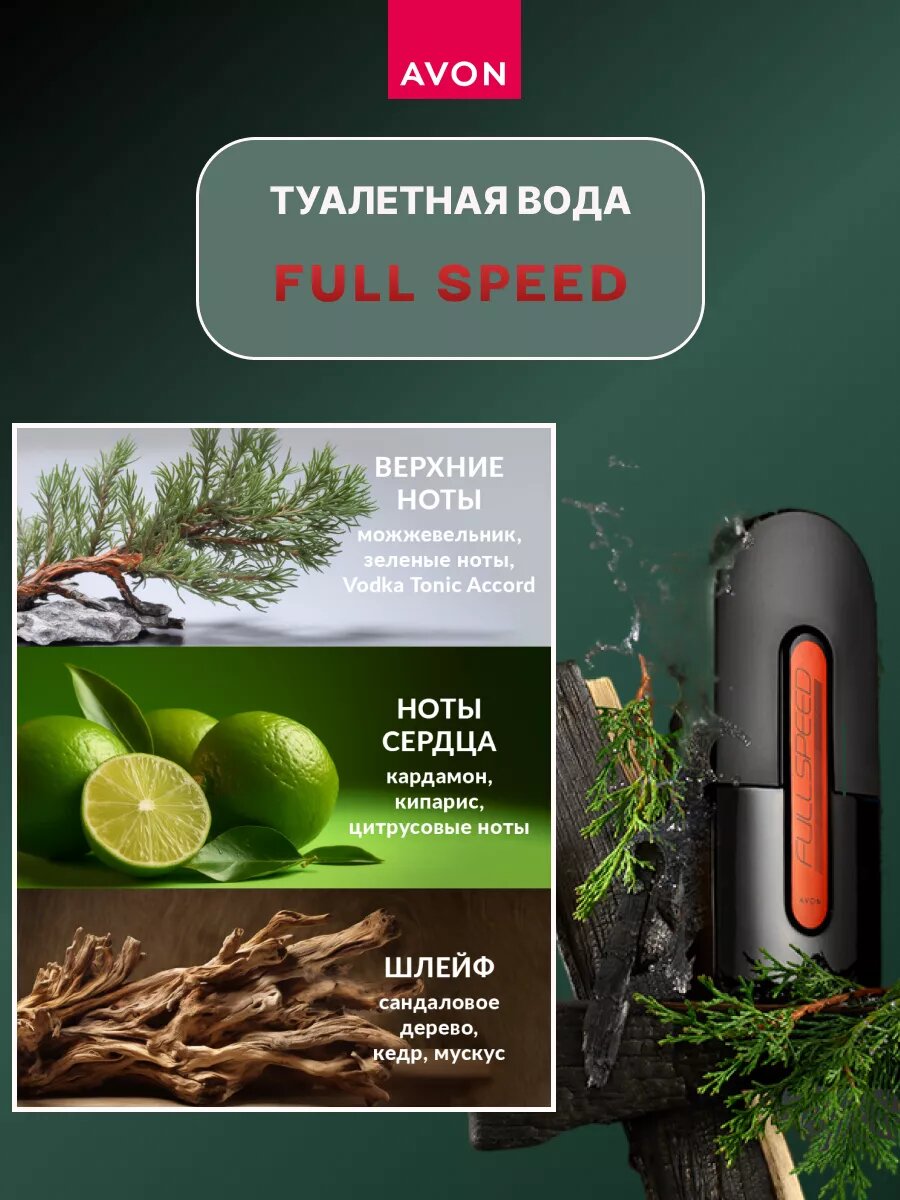Туалетная вода Full Speed для него, 75 мл — фото 1