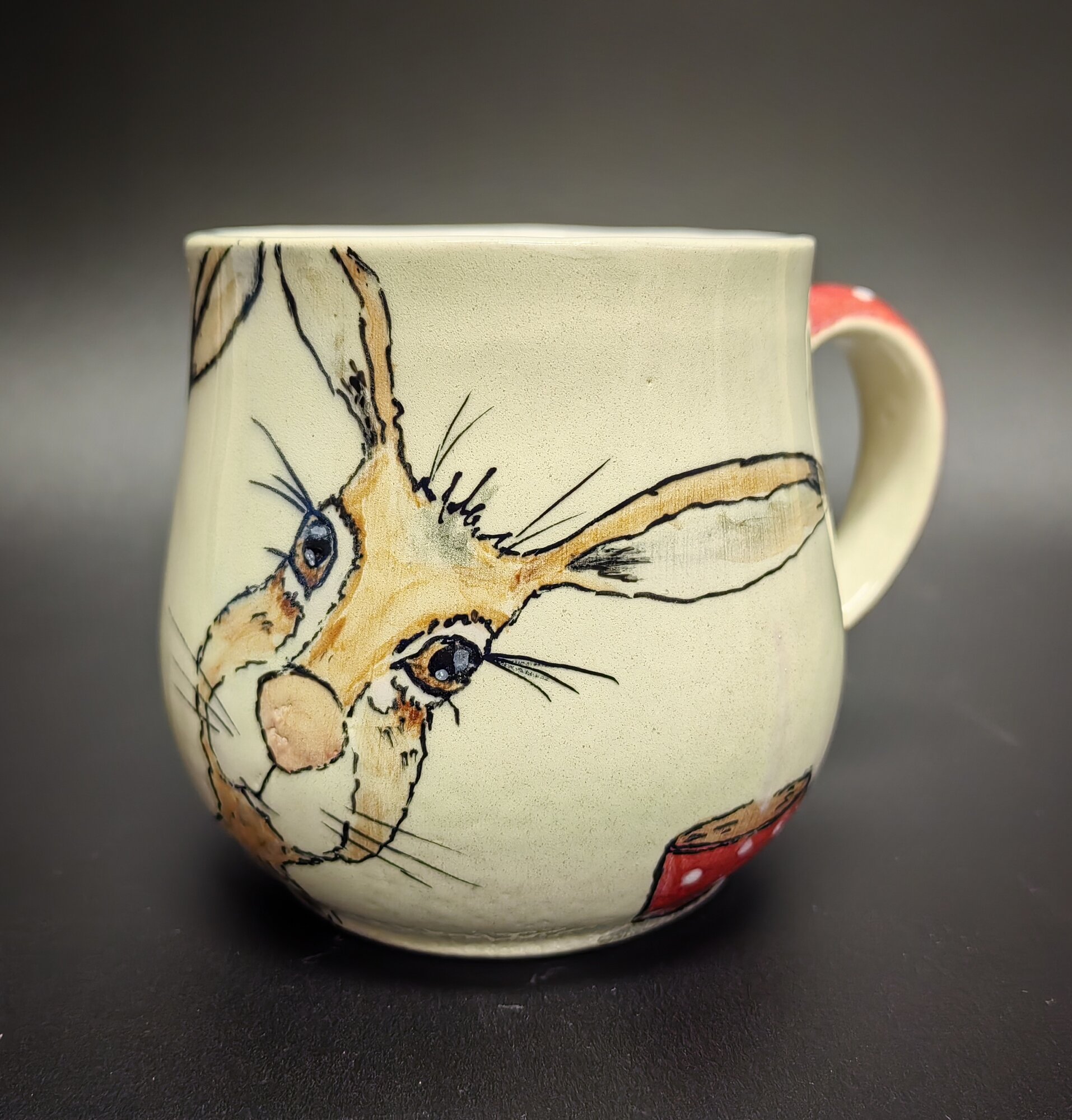 Авторская чашка ручной работы Irina Volvach Art Ceramics "Мартовский заяц"