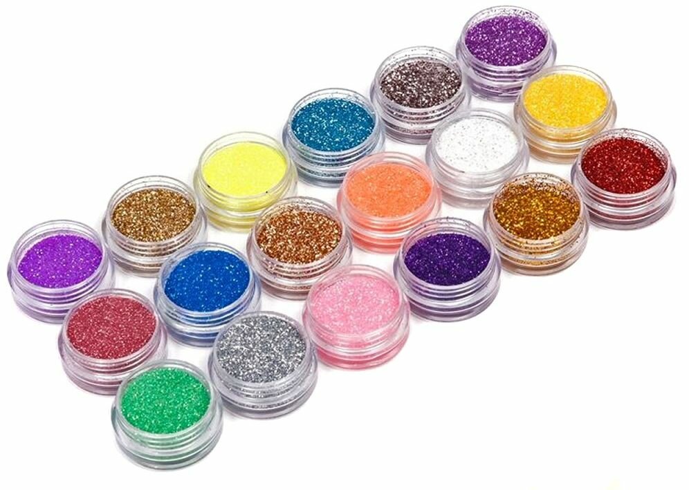 Kristaller Блёстки-песок для дизайна ногтей в баночке 1 шт в ассортименте