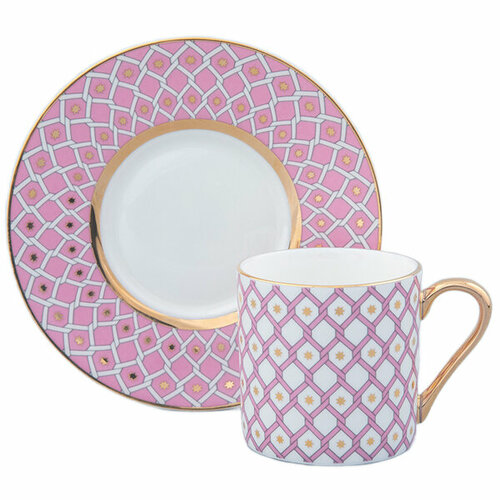 Чашка с блюдцем кофейная ИФЗ Идиллия Астра 1, 100мл 81.32374.00.1