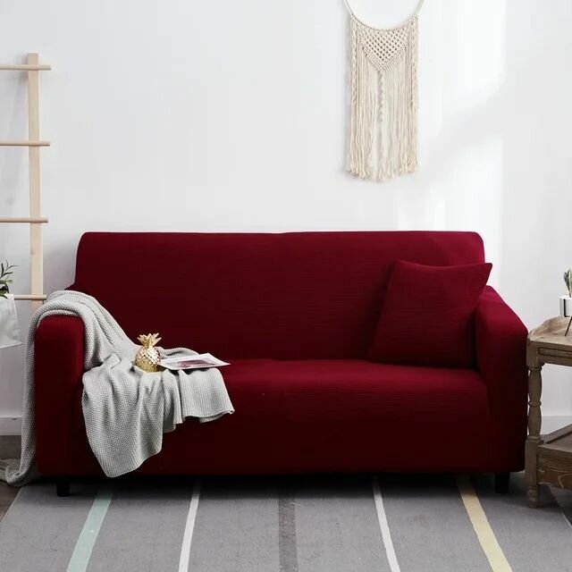 Чехол на трехместный диван  Венеция    Бордовый