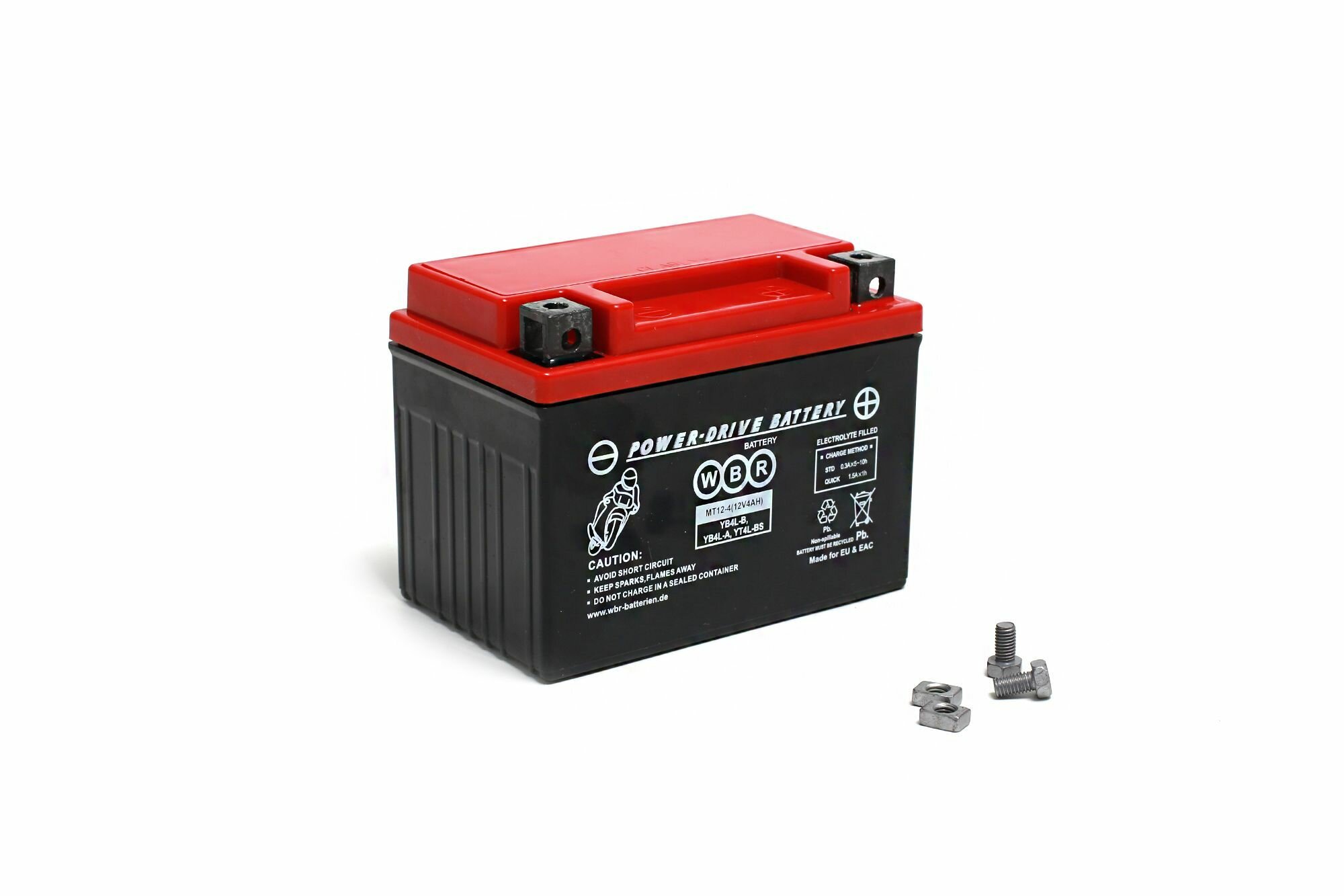 Аккумулятор для мотоцикла MT12-4 WBR (112 х 68 х 88) (12v 4a/h)