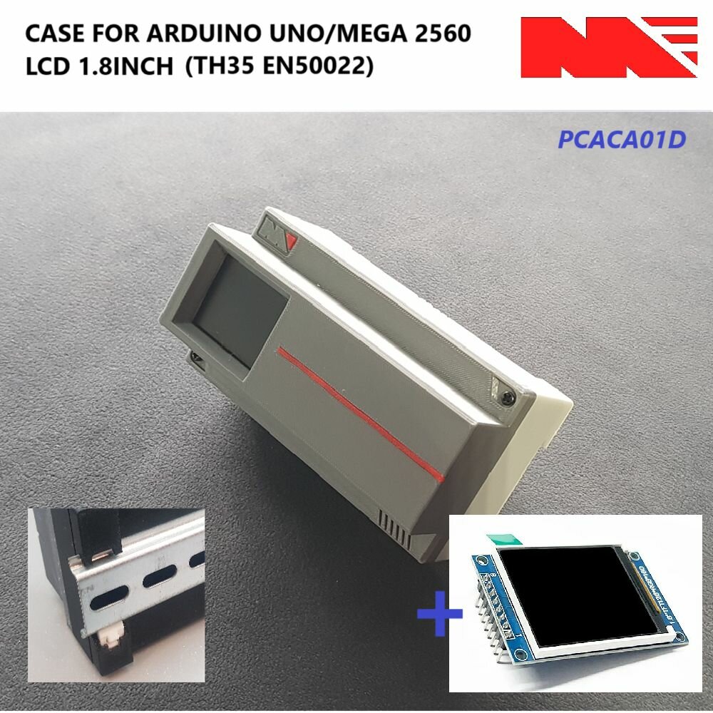 Корпус для Ардуино (ARDUINO UNO, Mega 2560) и дисплей 1602 (под DIN-рейку)