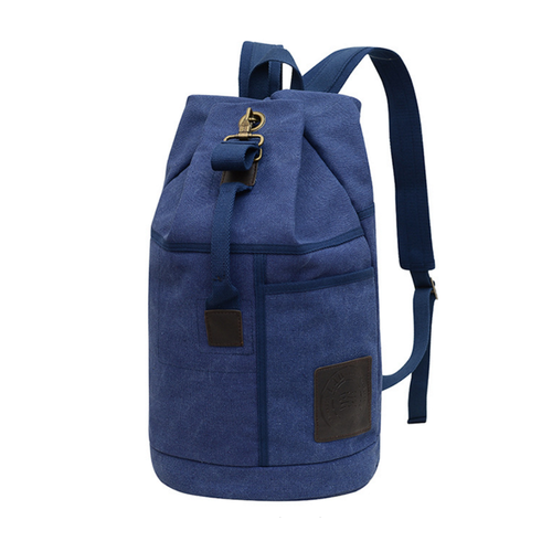 Рюкзак баул брезентовый мешок торба 30л. синий, с ручкой, клапан на кольцах и карабине