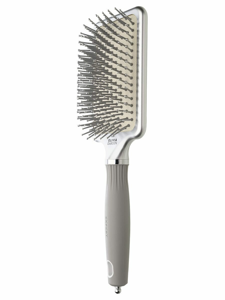 Щетка Olivia Garden EXPERT CARE RECTANGULAR Nylon Bristles Silver L