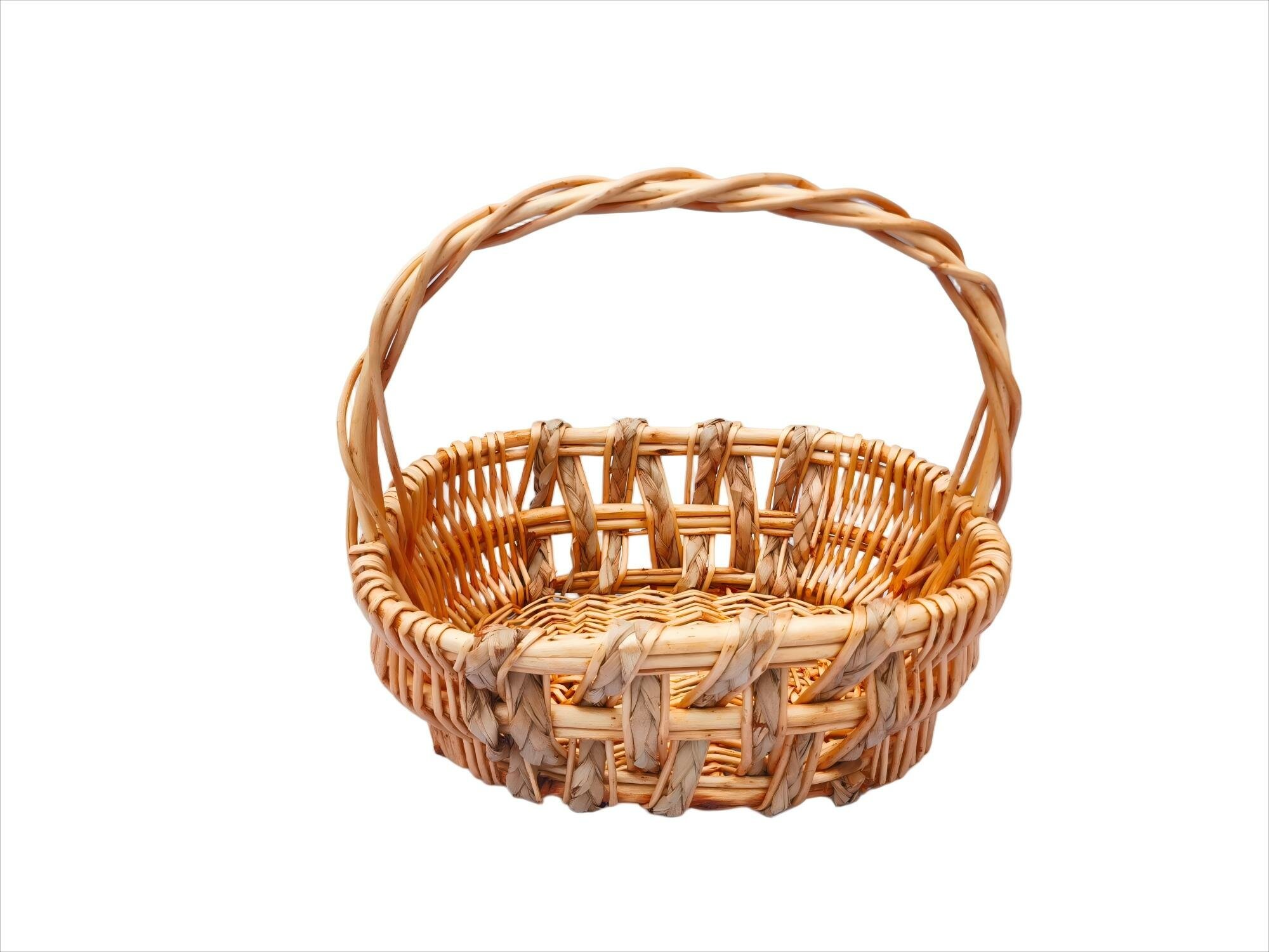 Корзина плетеная MAXITERRA с ручкой 75 л 37х29х32 см ивовая лоза