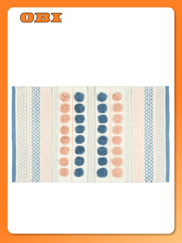 Коврик для ванной 1-ый розово-синий lotus 50х80 см