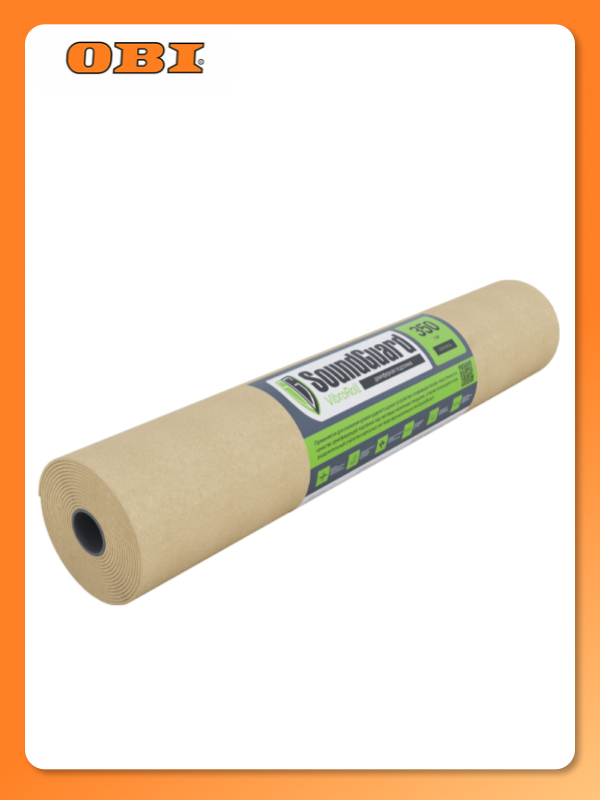 Демпферная подложка SoundGuard VibroRoll 15000х1000х35 мм 15 м2