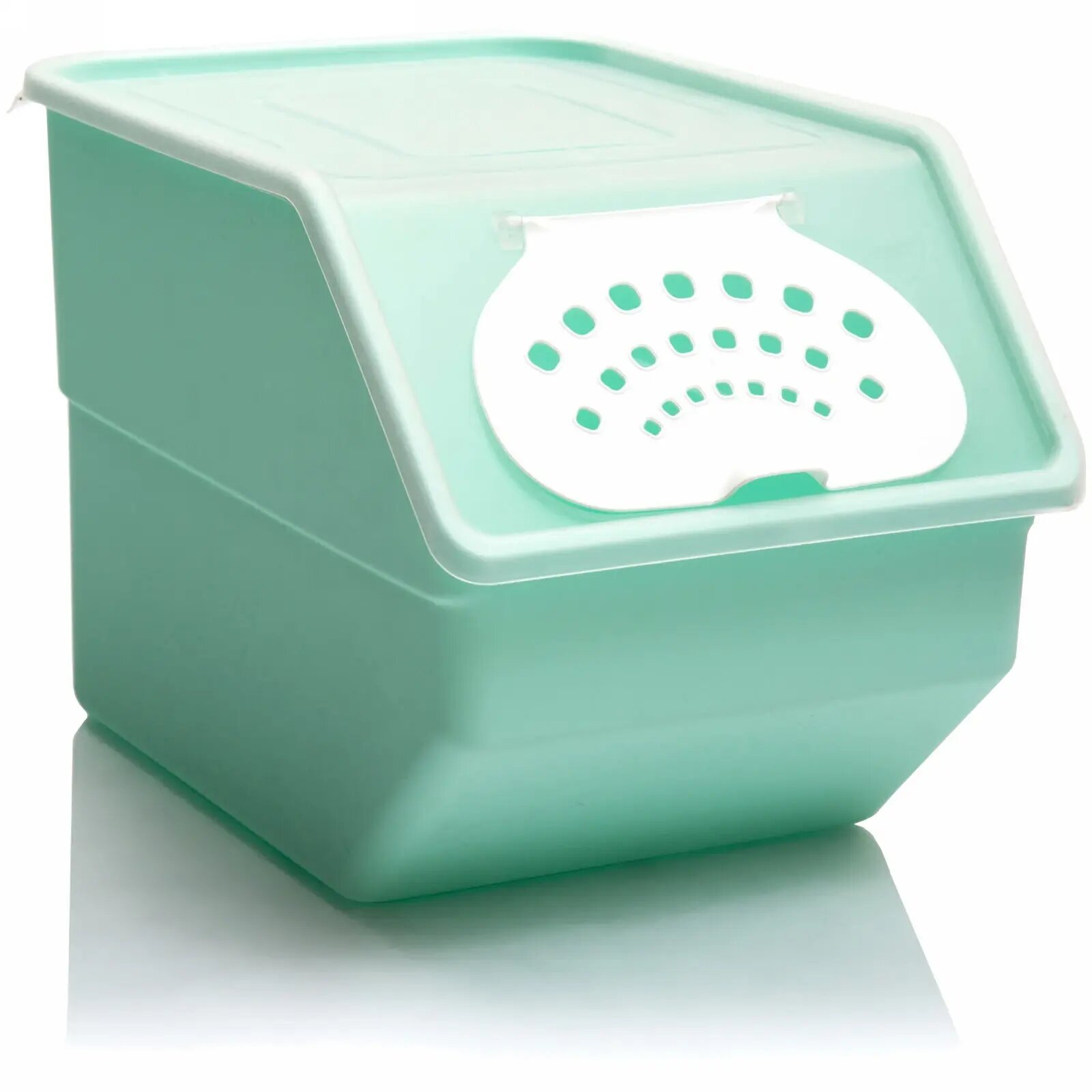 Контейнер для овощей 112л 323х22х217см экологичный пластик мятный