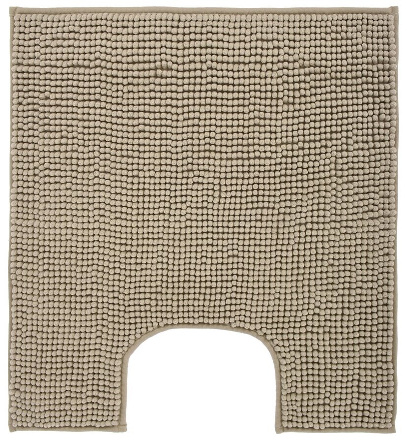 фото Коврик для ванной/туалета/дома противоскользящий/мягкий/с ворсом "SPA" 60*55, бежевый, под унитаз VORTEX