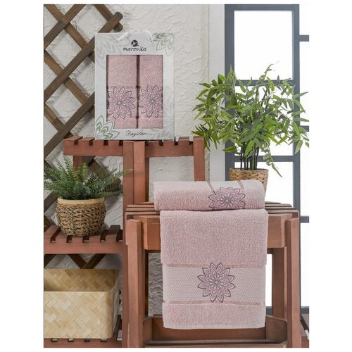 фото Oran merzuka полотенце daystar цвет: светло-розовый (50х90 см,70х140 см) br41124