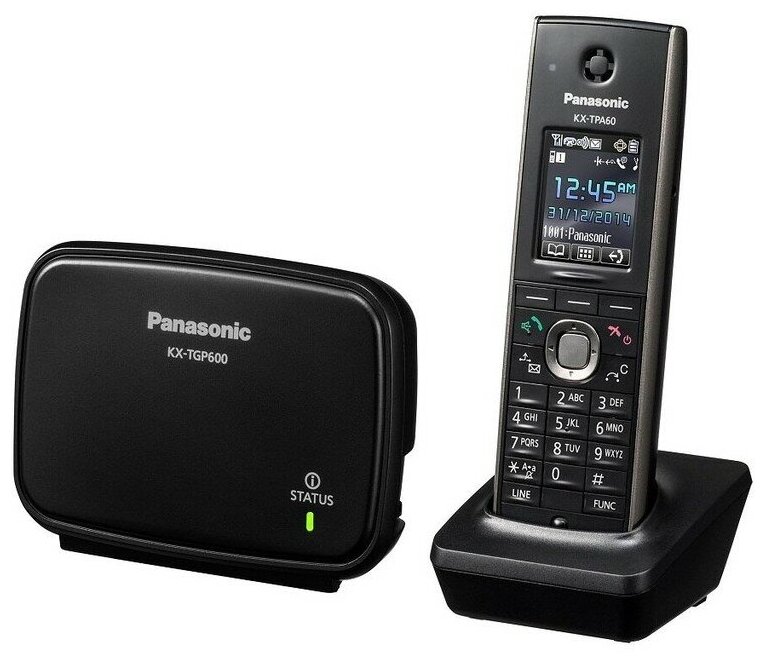 Телефон-SIP PANASONIC KX-TGP600RUB, SIP-телефон Dect (чёрный)