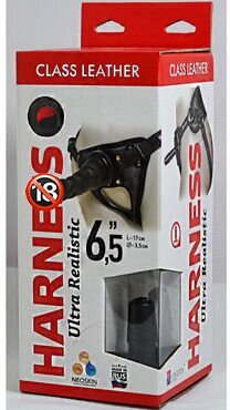 23380 Биоклон Harness Ultra Realistic 17см, черный. Страпон с трусиками ...