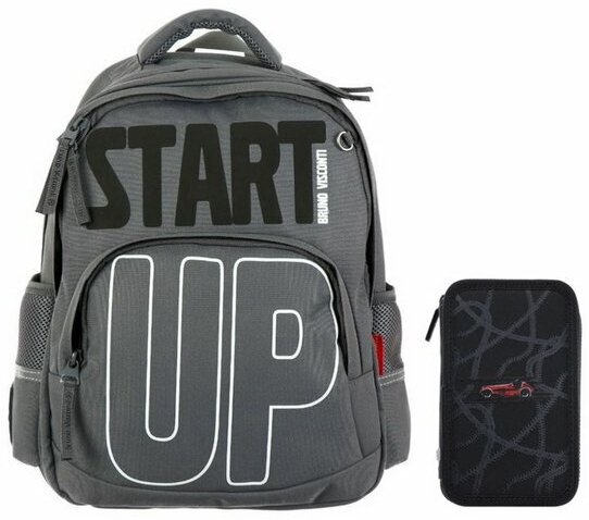 Рюкзак школьный Bruno Visconti Start Up, 40 x 30 x 19 см, эргономичная спинка, пенал в подарок