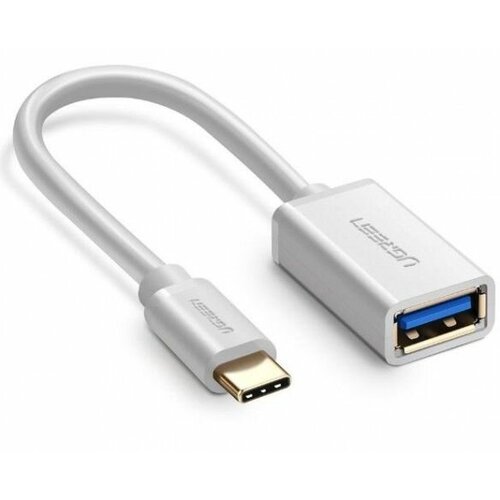 Адаптер UGREEN US154 (30702) USB-C Male to USB 3.0 A Female Cable белый type c male to female extension cable 1 5 m 3671 45 usb c type c male to female extension cable extensor wire connector