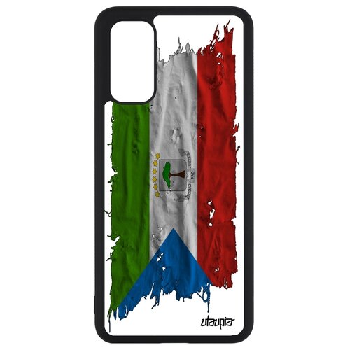 фото Чехол на galaxy s20, s20 5g, "флаг гвинеи экваториальной на ткани" государственный патриот utaupia