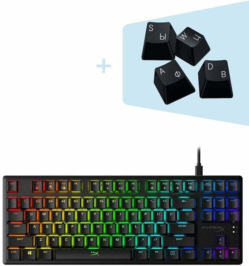 Клавиатура HYPERX Alloy Origins Core Tenkeyless, USB, черный [hx-kb7rdx-ru] - фото №13