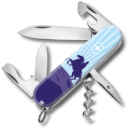 фото Нож перочинный victorinox spartan медный всадник (1.3603.7r2-02), 91 мм, 12 функций, цвет рукояти синий/рисунок
