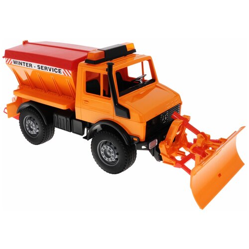 Снегоуборщик Bruder Mercedes-Benz (02-572) 1:16, 47 см, оранжевый грузовик bruder ausa 02 449 1 16 26 6 см оранжевый черный