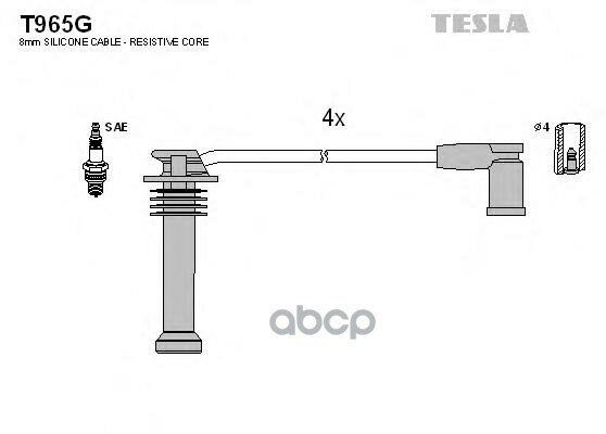 Провода Зажигания TESLA арт. T965G