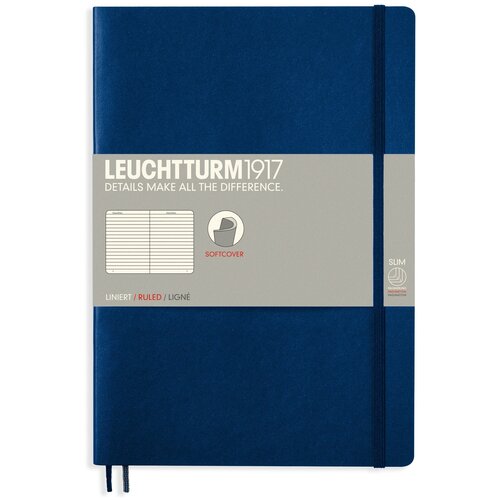 Записная книга Leuchtturm1917 349300 темно-синий B5, 60 листов, темно-синий