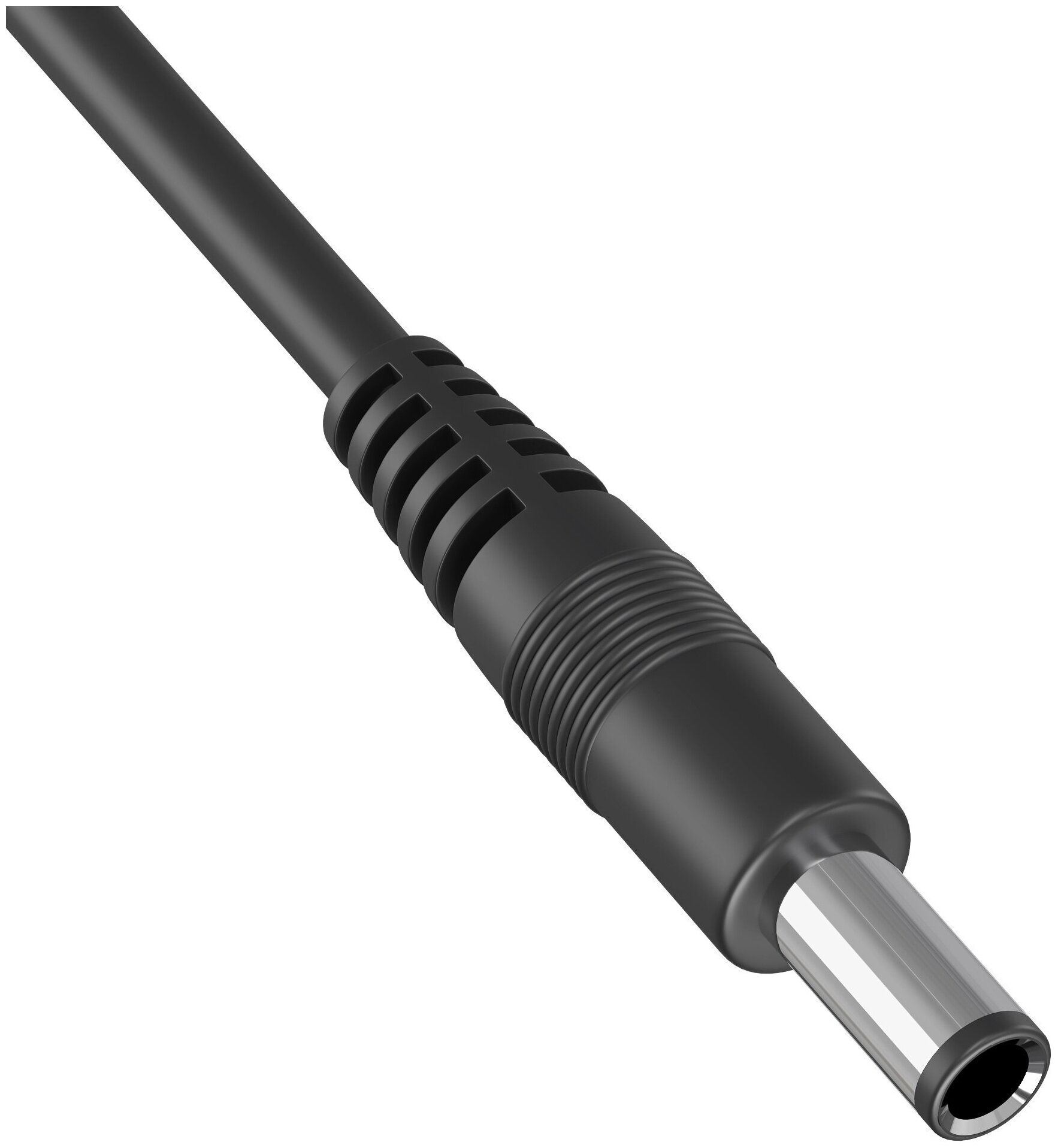 Кабель питания универсальный GSMIN USB 2.0 (M) - DC 5.5 x 2.1 мм (M) (1 м) (Черный) — фото 1