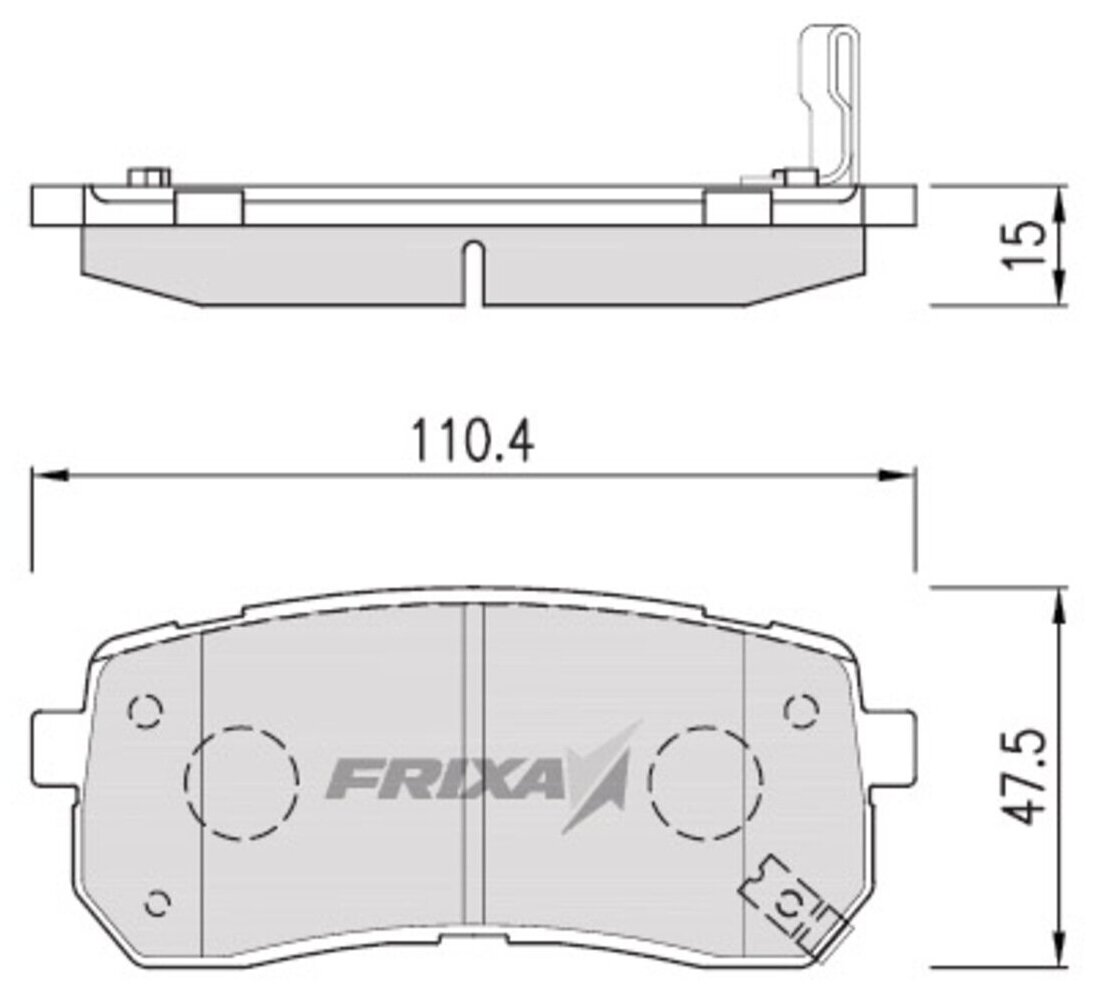 Колодки тормозные дисковые задние, комплект FPH19R