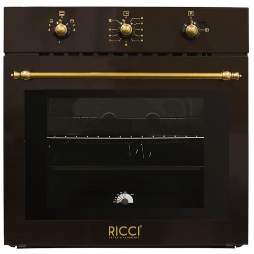 Встраиваемый газовый духовой шкаф RICCI RGO-620BR