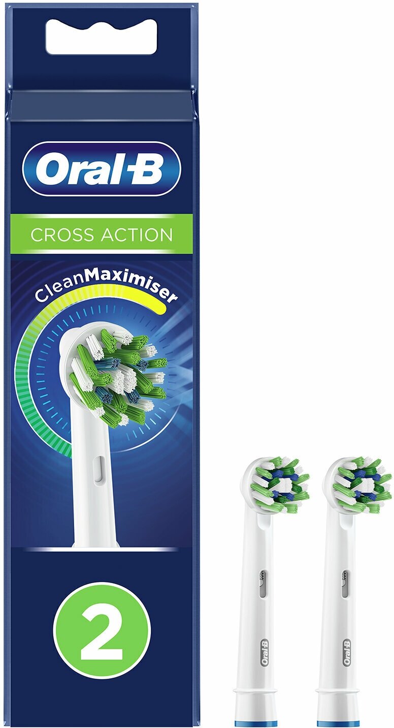 Насадки для электрической зубной щетки комплект 2 шт. ORAL-B (Орал-би) Cross Action EB50 - фотография № 16