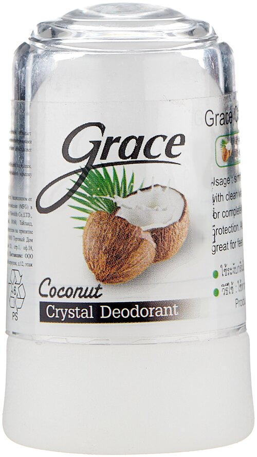 Grace Дезодорант Coconut, кристалл (минерал), 70 мл, 96 г, 1 шт.