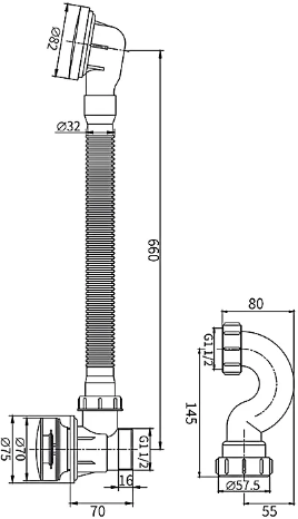 Слив-перелив для ванны Frap F68-2