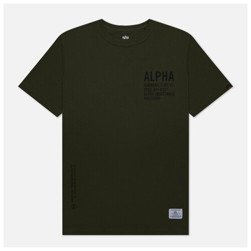 Мужская футболка Alpha Industries Graphic оливковый, Размер XL