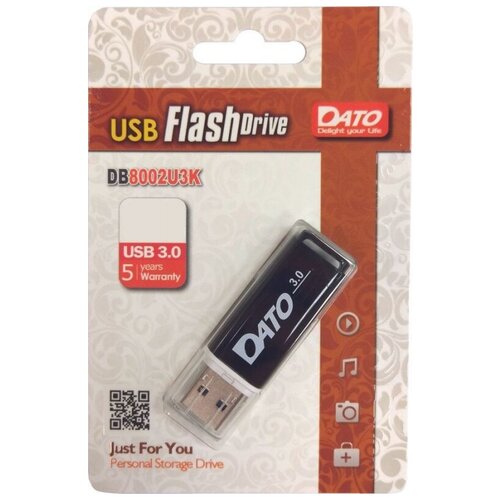 USB флешка 64Gb Dato DB8002U3K black USB 3.0