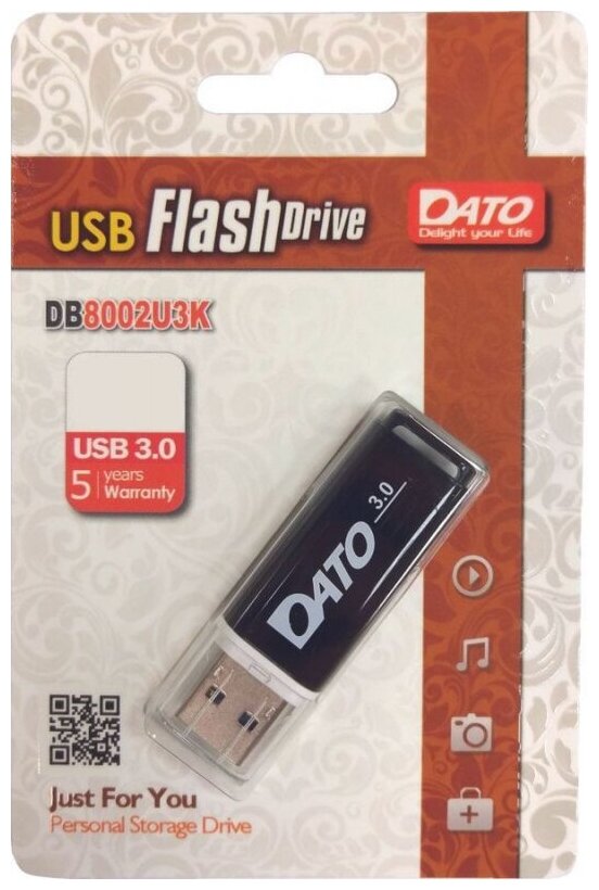 USB флешка 32Gb Dato DB8002U3K black USB 3.0