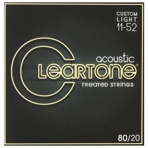 Cтруны для акустической гитары 11-52 Cleartone 7611 бронза 80/20 струны для акустической гитары cleartone 7613