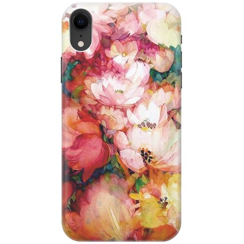 фото Gosso ультратонкий силиконовый чехол-накладка для apple iphone xr с принтом "яркие цветы"